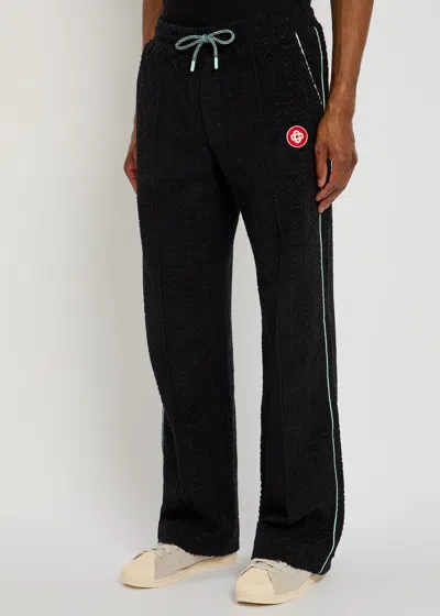 Casablanca Monogram-jacquard Towelling Cotton-blend Sweatpants