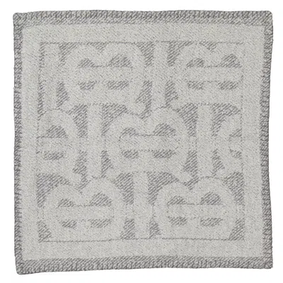 Burberry Monogram Boucle Motif Cashmere Blend Throws In Gray