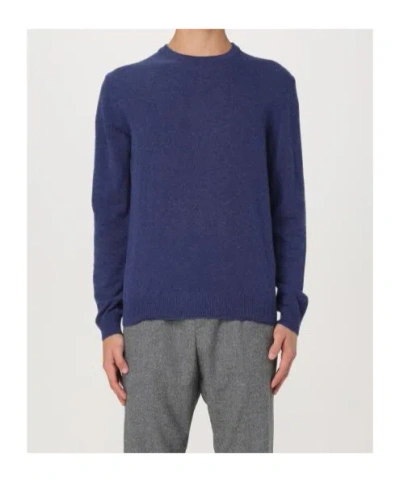 Woolrich Logo Embroidered Crewneck Jumper In Blue