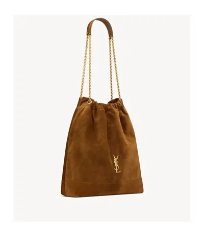Saint Laurent Jamie Large Pochon In Suede