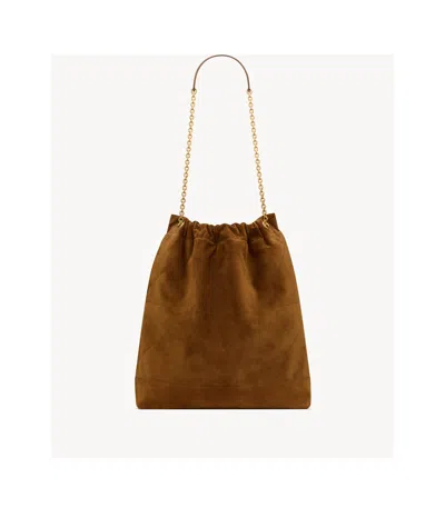 Saint Laurent Jamie Large Pochon In Suede