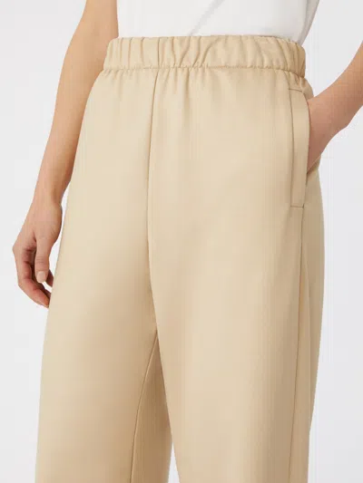 Max Mara Cotton And Silk Jersey Fleece Trousers In Multi