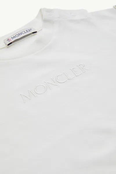 Moncler Logo-embroidered Patch T-shirt In White