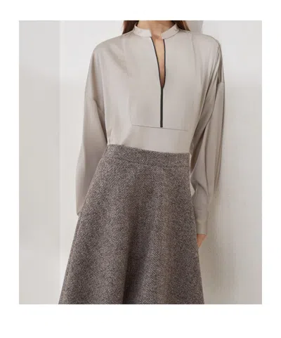 Brunello Cucinelli Stretch Silk Satin Shirt