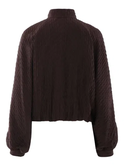 Loro Piana Benedetta Silk Jacket In Brown