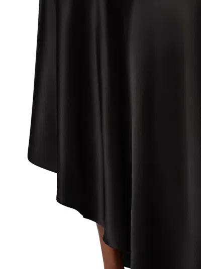 Nina Ricci Asymmetric Draped Satin Skirt