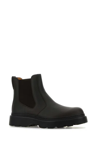 Tod's Chunky Sole Leather Ankle Boots With Elastic Panels In Multi
