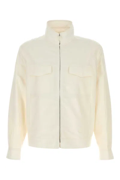 Zegna Zip-fastening Pocket Jacket In Neutral
