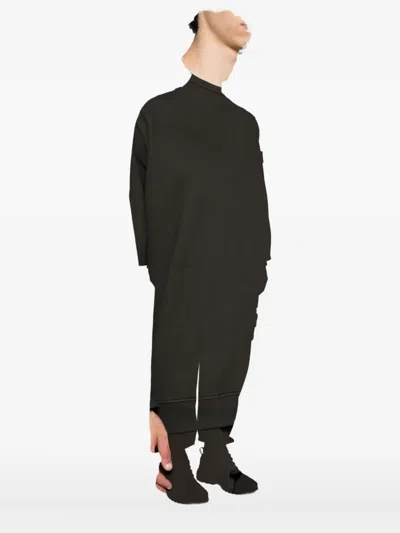 Stone Island Black Organic Cotton Diagonal Fleece Old Effect Sweatshirt