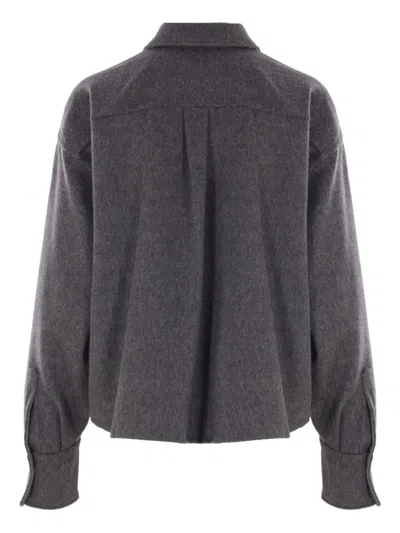 Brunello Cucinelli Horn-button Wool Shirt