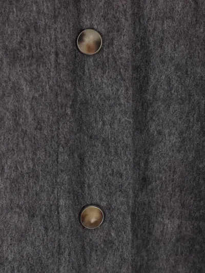 Brunello Cucinelli Horn-button Wool Shirt