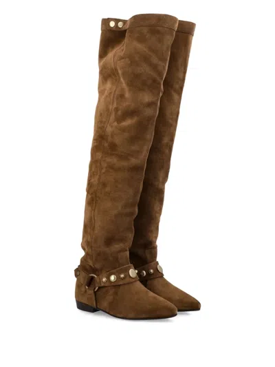 Isabel Marant Selize Suede Buckle Boots