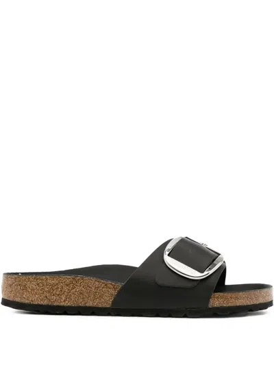 Birkenstock Madrid Big Buckle "black" Sandals In Black