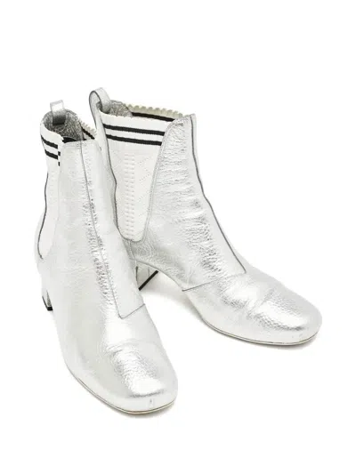 Pre-owned Fendi 2024 50mm Metallic Boots