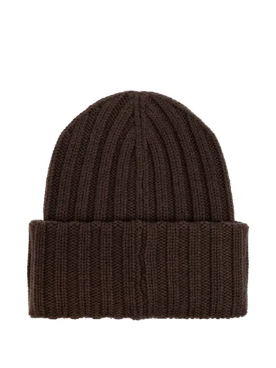 Dsquared2 Ribbed-knit Logo-patch Beanie In Black