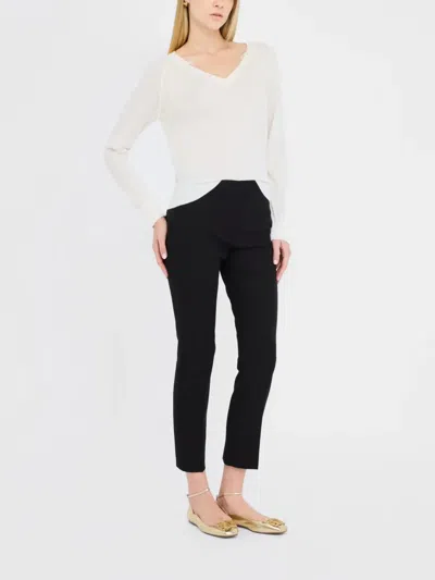 Liu •jo Lace-detail Raglan-sleeve Sweater