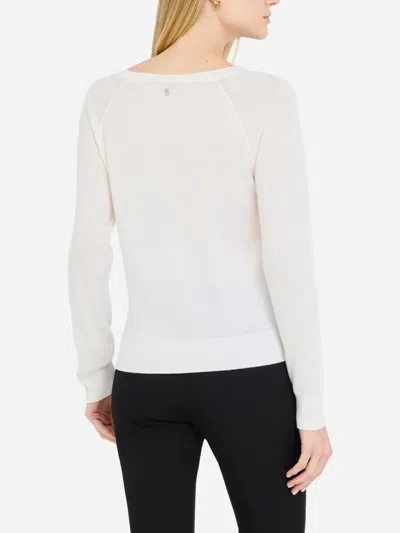 Liu •jo Lace-detail Raglan-sleeve Sweater