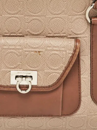 Pre-owned Ferragamo Gancini-embossed Satchel Bag