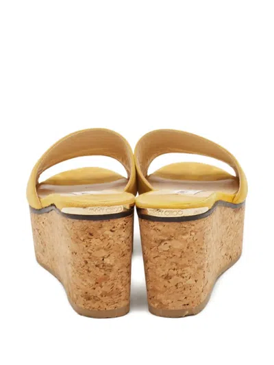 Pre-owned Jimmy Choo 40mm Suede Wedge Sandals