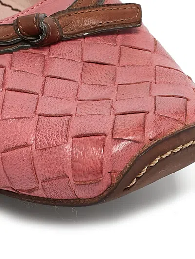 Pre-owned Bottega Veneta Intrecciato Bow-detailing Ballet Flats