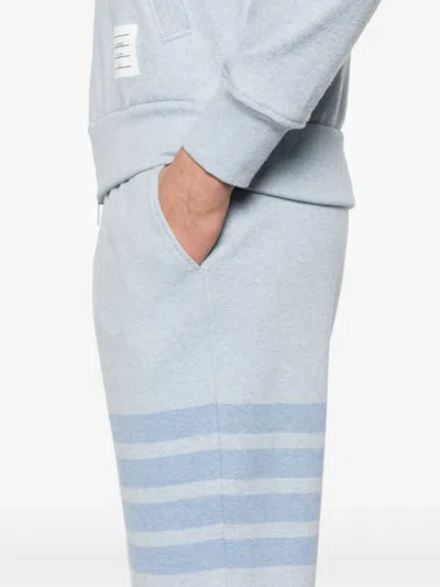 Thom Browne 4-bar Stripe Trousers In Blue