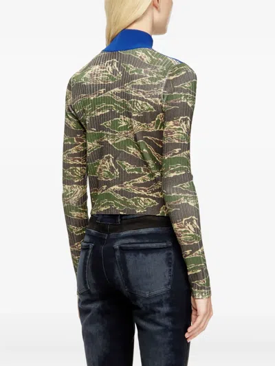 Diesel Tiger-print Ribbed Sweater In Multi