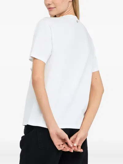 Liu •jo T-shirt With Pearls And Rhinestones In White