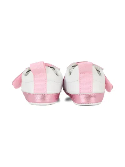 Moschino Embroidered Leather Sneakers In Multi
