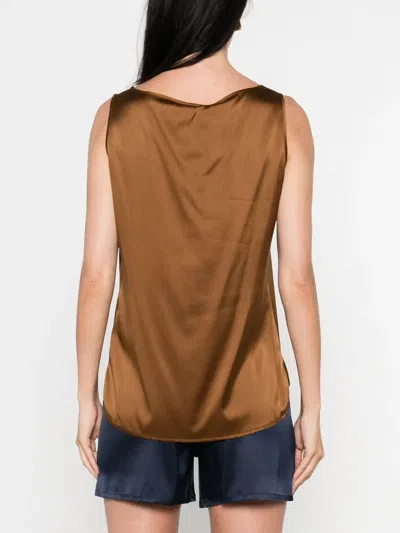 Max Mara Scoop-neck Top In Brown