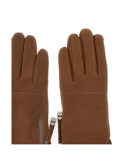 Gianni Chiarini Zip-fastening Gloves In Brown