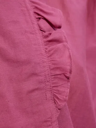 Isabel Marant Étoile Ruffled High-neck Blouse In Pink