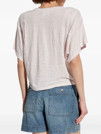 Isabel Marant Étoile Metallic-logo Linen T-shirt