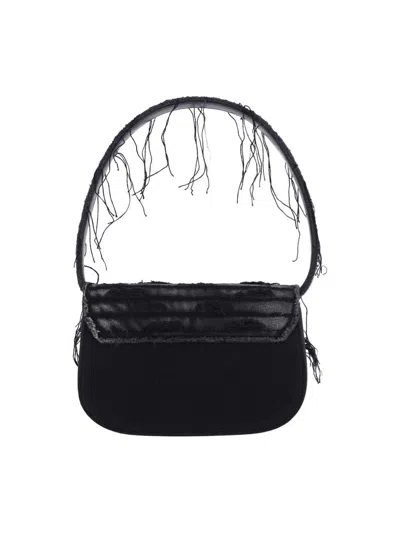 Diesel Women 1dr Denim Shoulder Bag With Used Effect