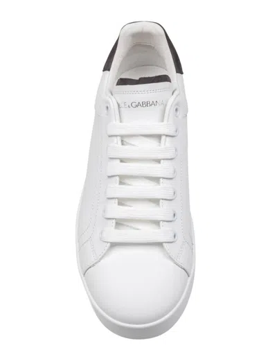 Dolce & Gabbana Sneakers From The Portofino Line In Calfskin In White