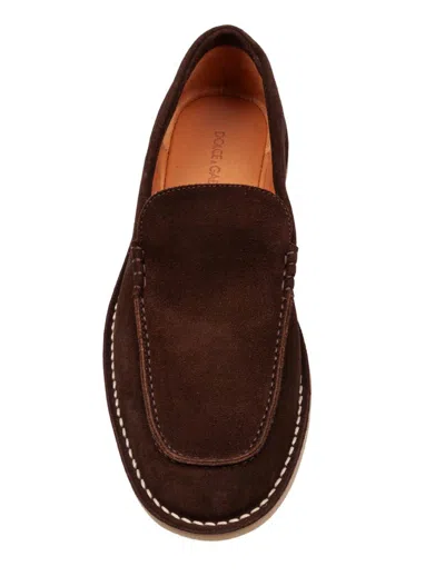 Dolce & Gabbana Suede Loafers In Brown