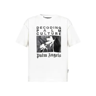 Palm Angels Logo Cotton T-shirt In White