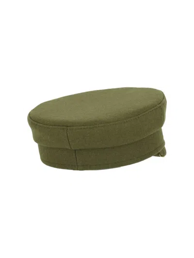 Ruslan Baginskiy Baker Boy Wool Blend Hat In Green