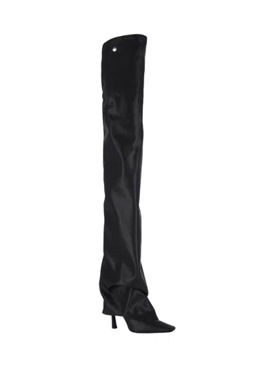 Attico Robin Over-the-knee Stiletto Heel Boot In Black