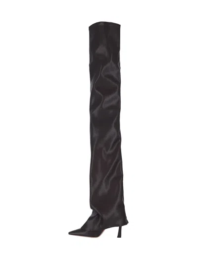 Attico Knee-high Boots With Pointed Toe And Stiletto Heel