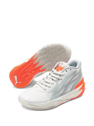 Puma X Lamelo Ball Mb.02 "platinum Grey/ultra Orange" Sneakers In Multi