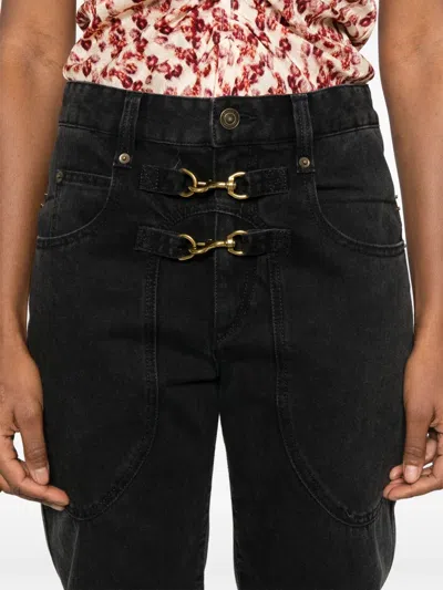 Isabel Marant Brinley Carabiner-fastening Jeans In Black
