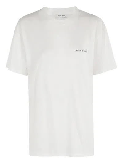 Anine Bing Spray-paint Logo T-shirt In White