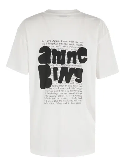 Anine Bing Spray-paint Logo T-shirt In White