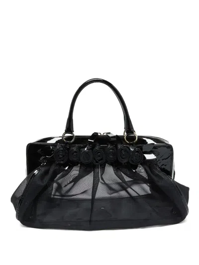 Pre-owned Valentino Garavani Petale Rose Patent-leather Mesh Tote Bag