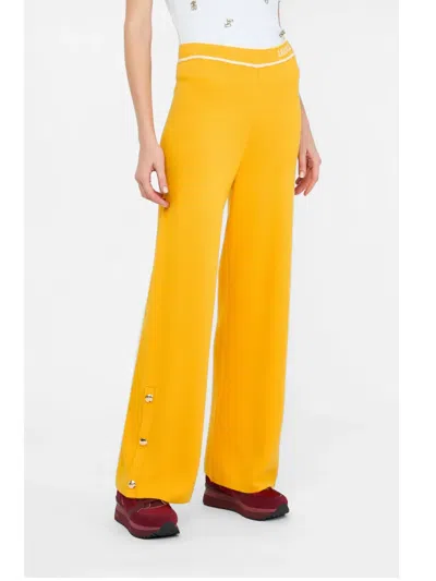 Liu •jo Knitted Trousers In Orange