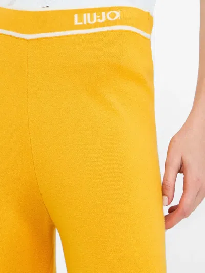Liu •jo Knitted Trousers In Orange