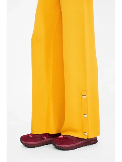 Liu •jo Knitted Trousers In Orange