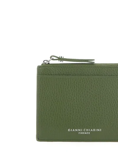 Gianni Chiarini Zip-top Cardholder In Green