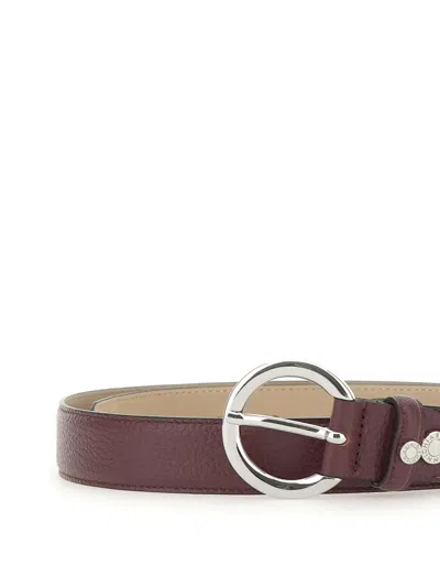 Gianni Chiarini Leather Belt In Brown