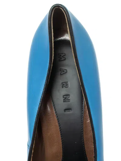 Pre-owned Marni 135mm Platform Leather Pumps
